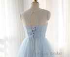 Tulle Short Charming Short Light Blue Cute Formal Prom Dresses