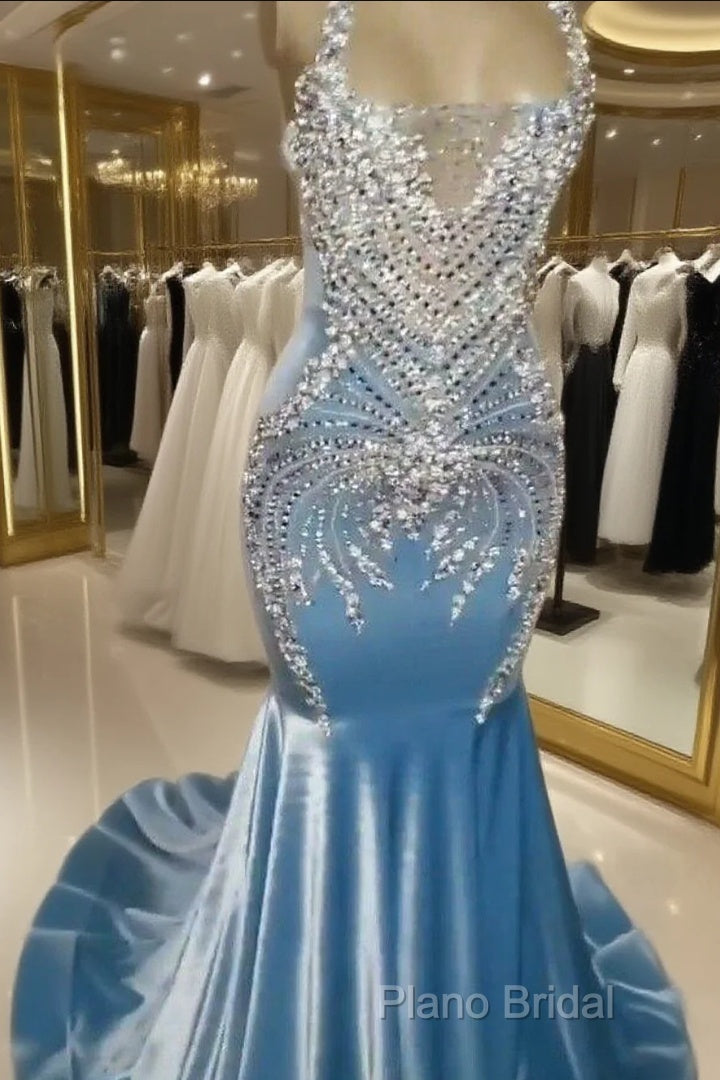 Formal Prom Dresses Light Sky Blue Appliques Formal Party Gowns Main image