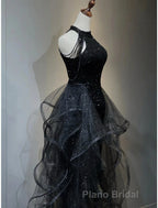 Formal Prom Dresses Sparkle & Shine Dresses Wedding Party Sleeveless Sequined with Crystals Sequin Ruffles