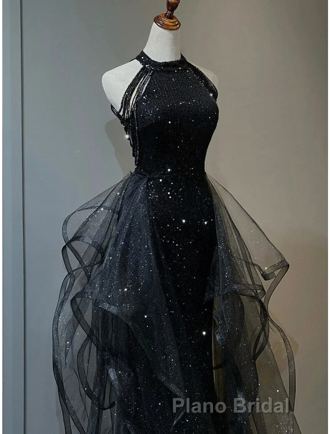Formal Prom Dresses Sparkle & Shine Dresses Wedding Party Sleeveless Sequined with Crystals Sequin Ruffles