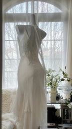 Pure And Elegant Chiffon Strap Beaded Mermaid Formal Prom Dresses
