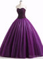 Purple Ball Gown Tulle Sweetheart Beading Quinceanera Dresses