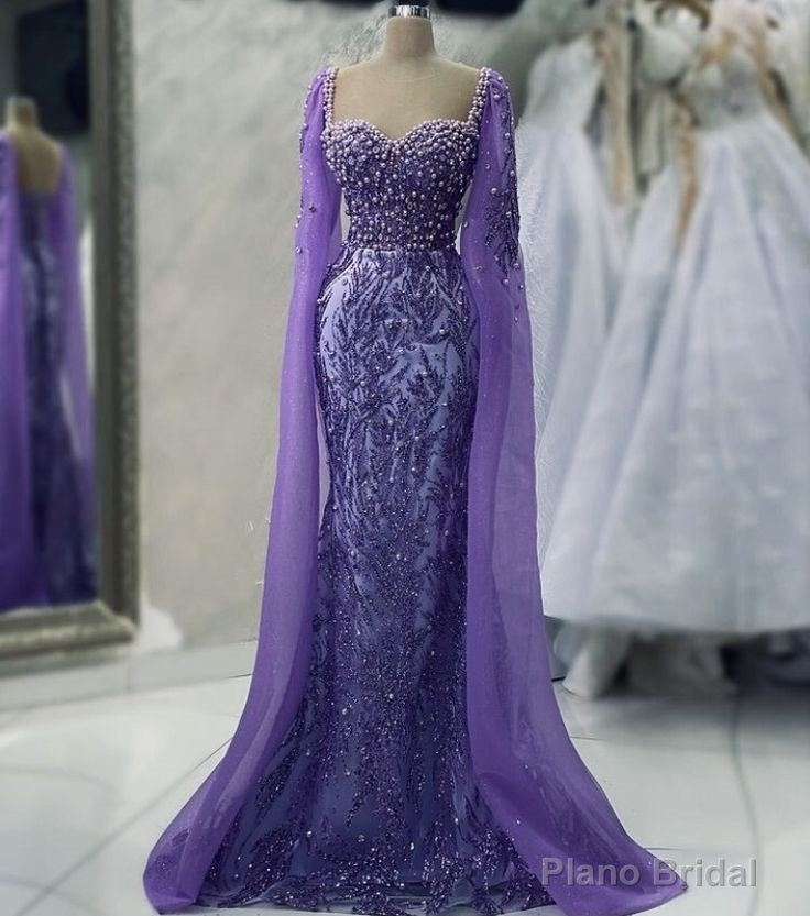 Purple evening dresses for women glittering ball gowns Main image