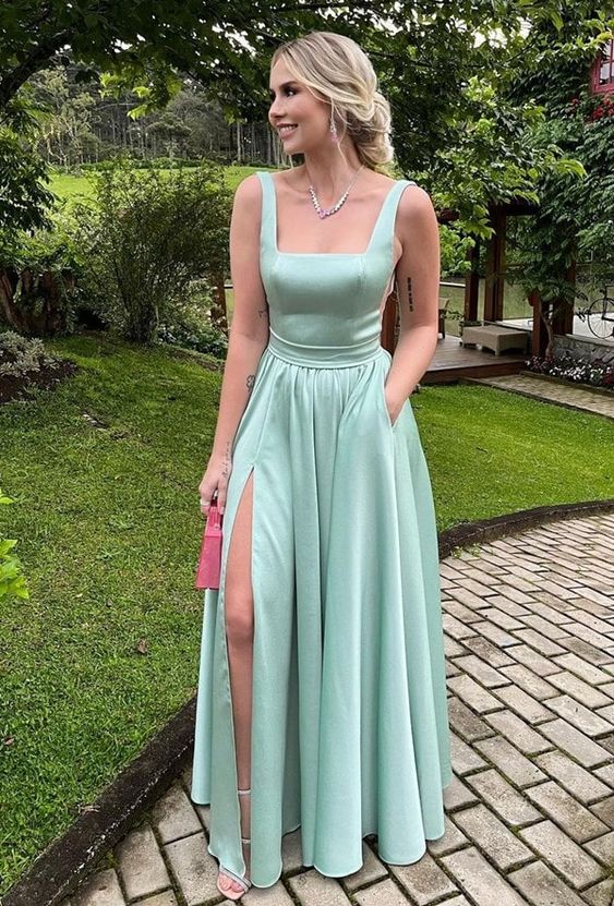 Satin Formal Prom Dresses, Formal Evening Gown Main image