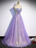 Purple Sweetheart Neck Long Formal Prom Dresses Purple Formal Party Dresses