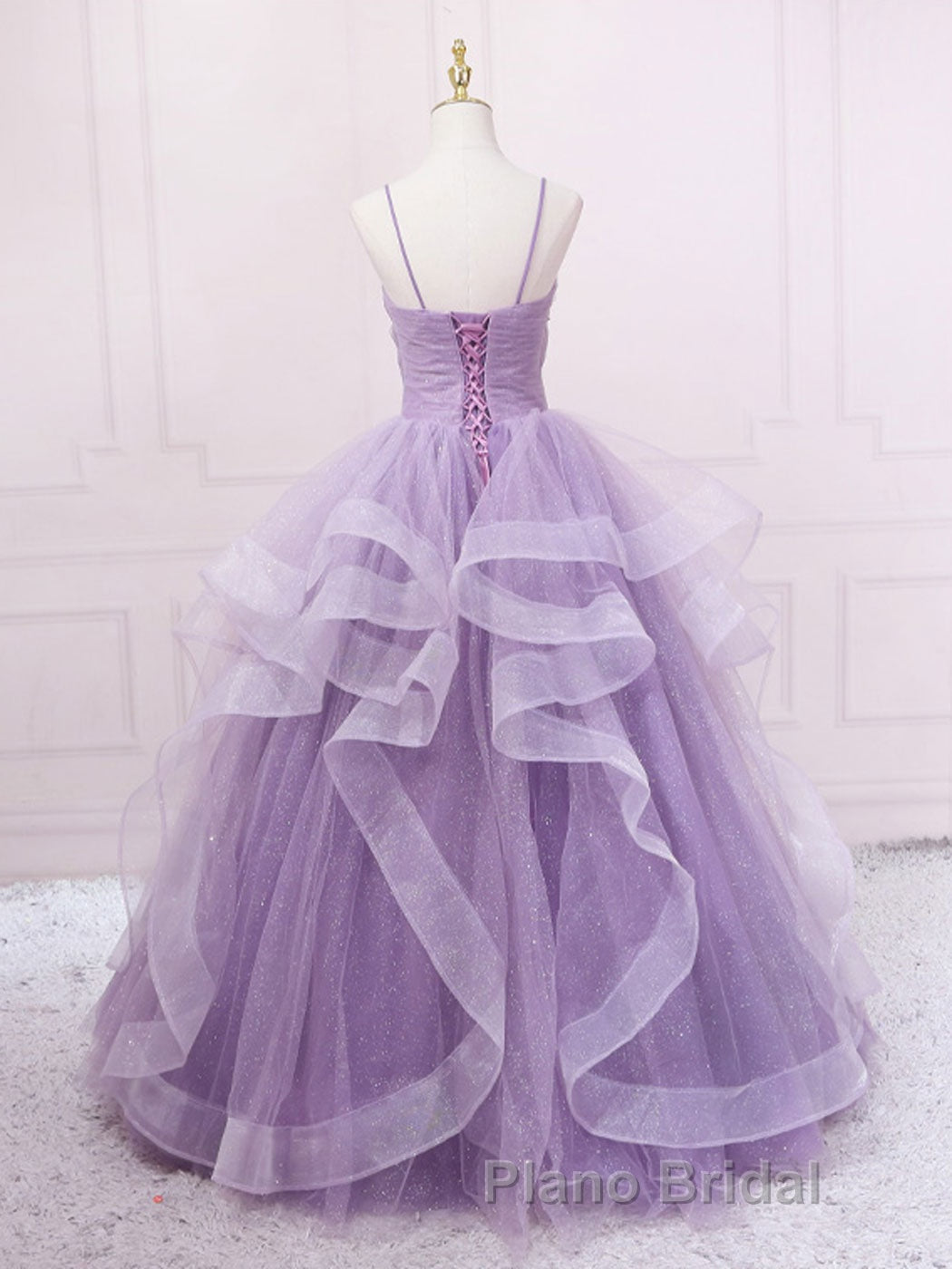 Purple sweetheart neck tulle long Formal Prom dress purple tulle forma gown