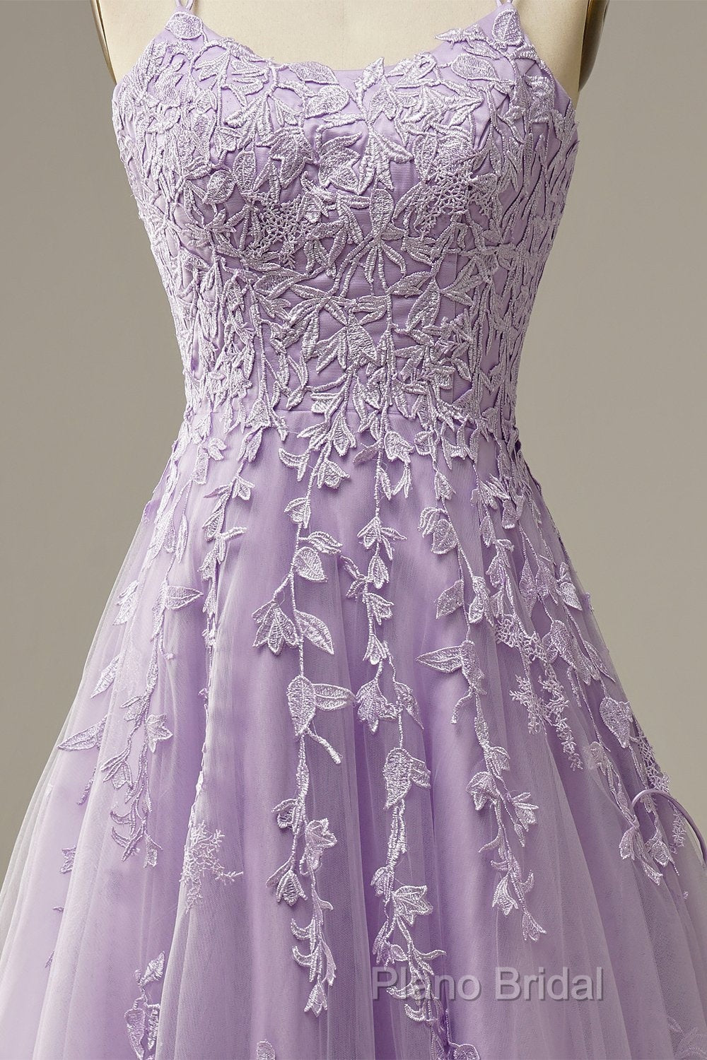 Purple Tulle Lace Long Formal Prom Dresses Formal Dresses