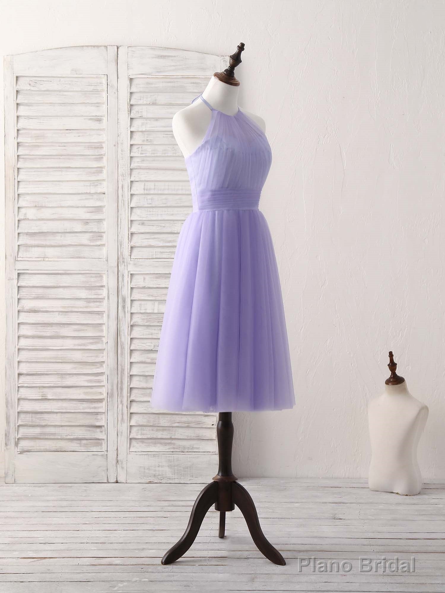 Purple Tulle Short Prom Dress, Simple Purple Homecoming Dress Secondary image