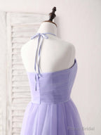 Purple Tulle Short Prom Dress, Simple Purple Homecoming Dress