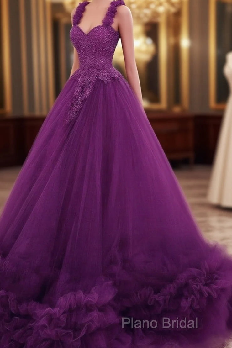 Purple Wedding Dresses Sweetheart Ball Gown Main image