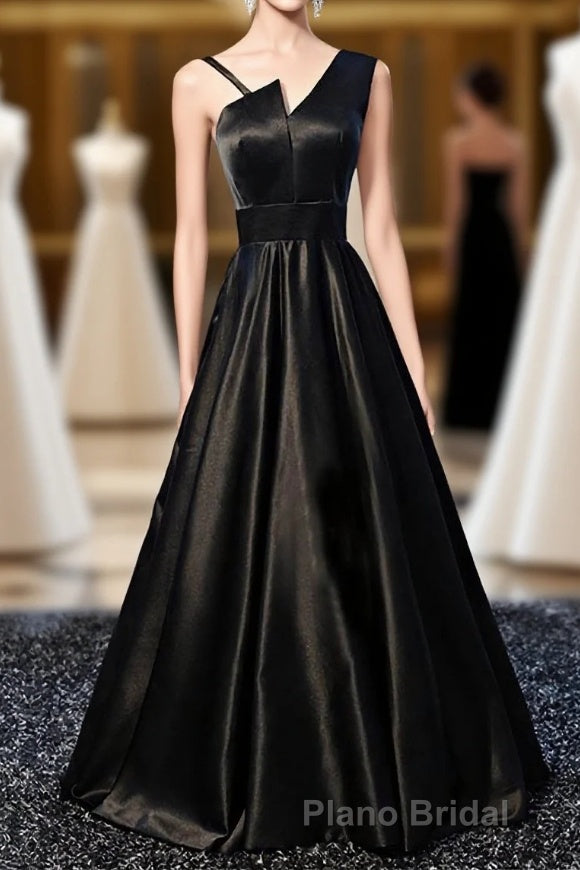 Stylish Satin Long Formal Prom Gown Prom Dresses Main image