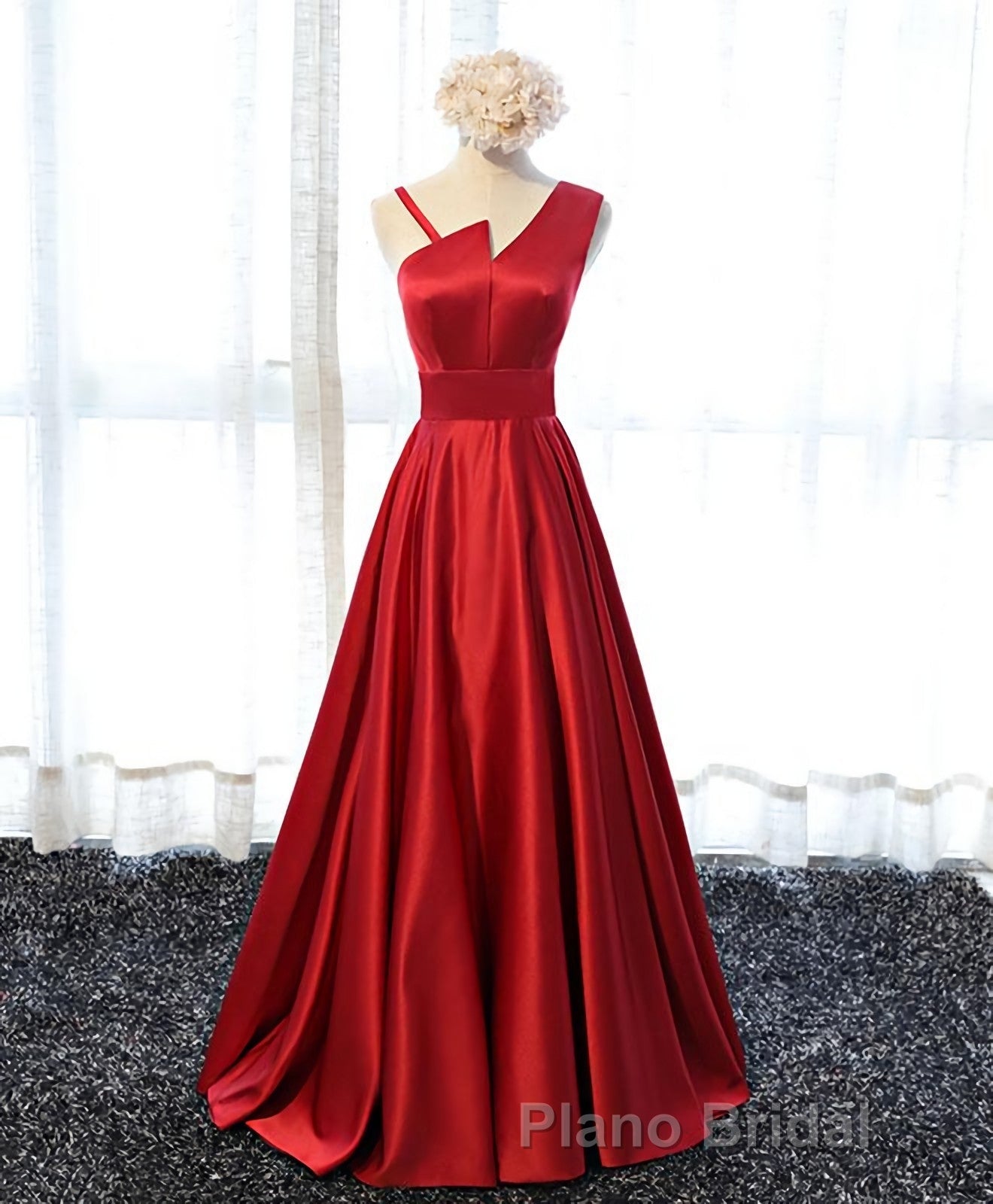 Stylish Satin Long Formal Prom Gown Prom Dresses Secondary image