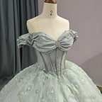 Quinceanera Dress Elegant Grey Quinceanera Dresses Sweetheart Sleeveless Ball Gown Party Dresses
