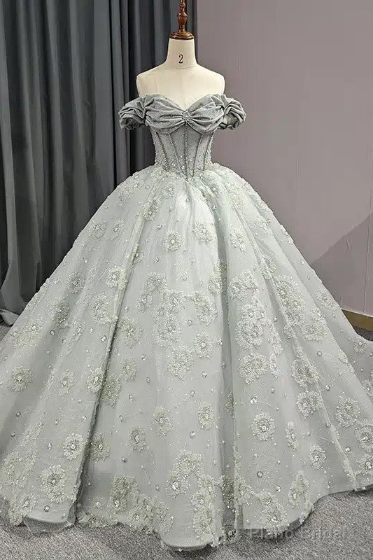 Quinceanera Dress Elegant Grey Quinceanera Dresses Sweetheart Sleeveless Ball Gown Party Dresses Main image