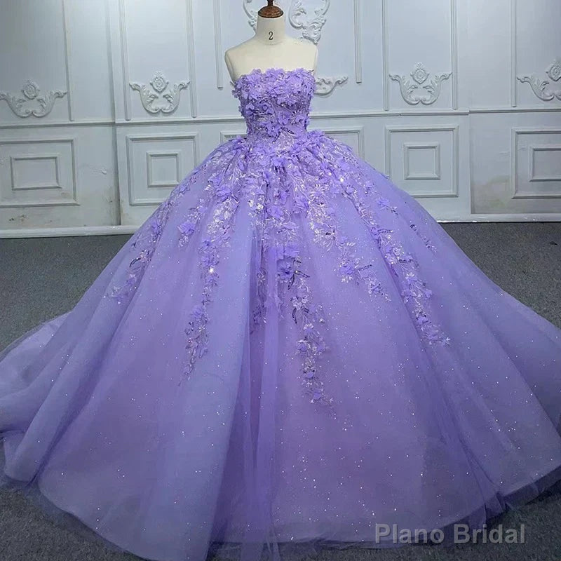 Quinceanera Dress Elegant Party Princess Dress Pearls Strapless Evening Gown Appliques Ball Gown Secondary image
