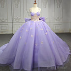 Quinceanera Dress Exquisite Spaghetti Straps Quinceanera Dresses Sleeveless Ball Gown with Butterfly Appliques and Bowknot