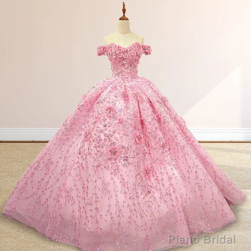 Quinceanera Dress Luxury Ball Gown Appliques Off the Shoulder Sweet Dresses Beading Secondary image