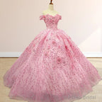Quinceanera Dress Luxury Ball Gown Appliques Off the Shoulder Sweet Dresses Beading