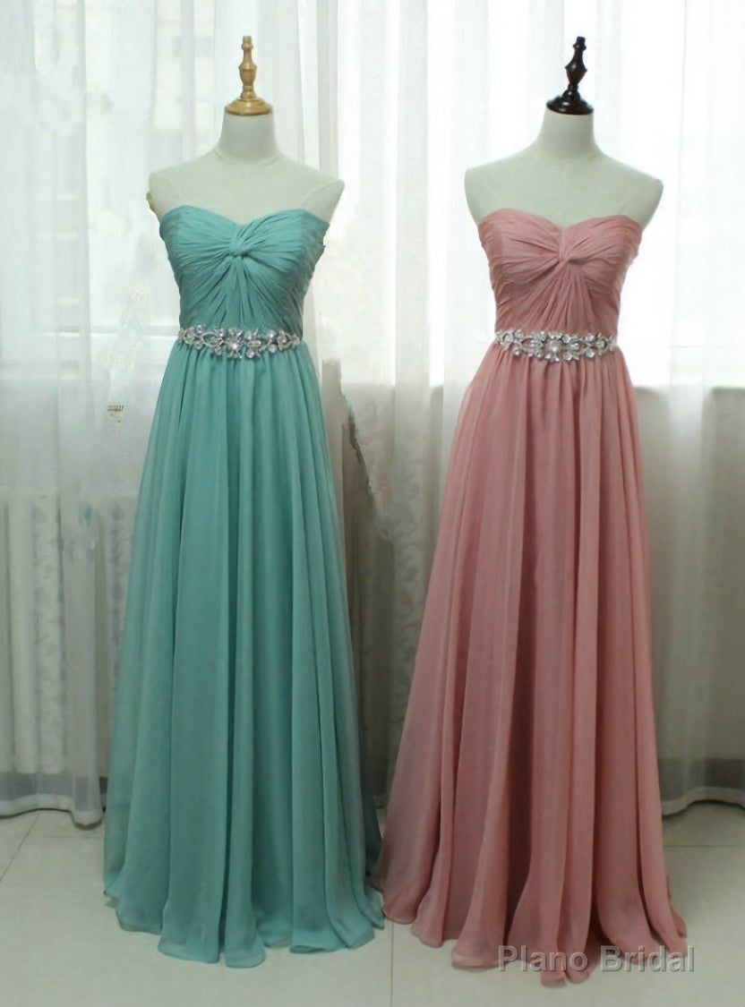 Real Photo Bridesmaid Dresses Long Detachable Crystals Belt robe Main image