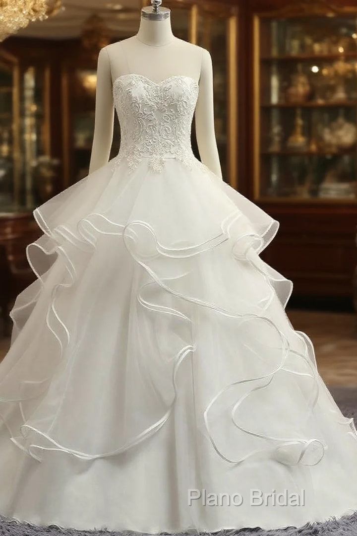 Real Photo Ivory A-Line Wedding Dresses Main image