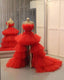 Red Ball Gown Long Formal Prom Dresses, Formal Evening Dresses