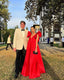 Red Long Formal Prom Dresses, Long Formal Evening Party Gown