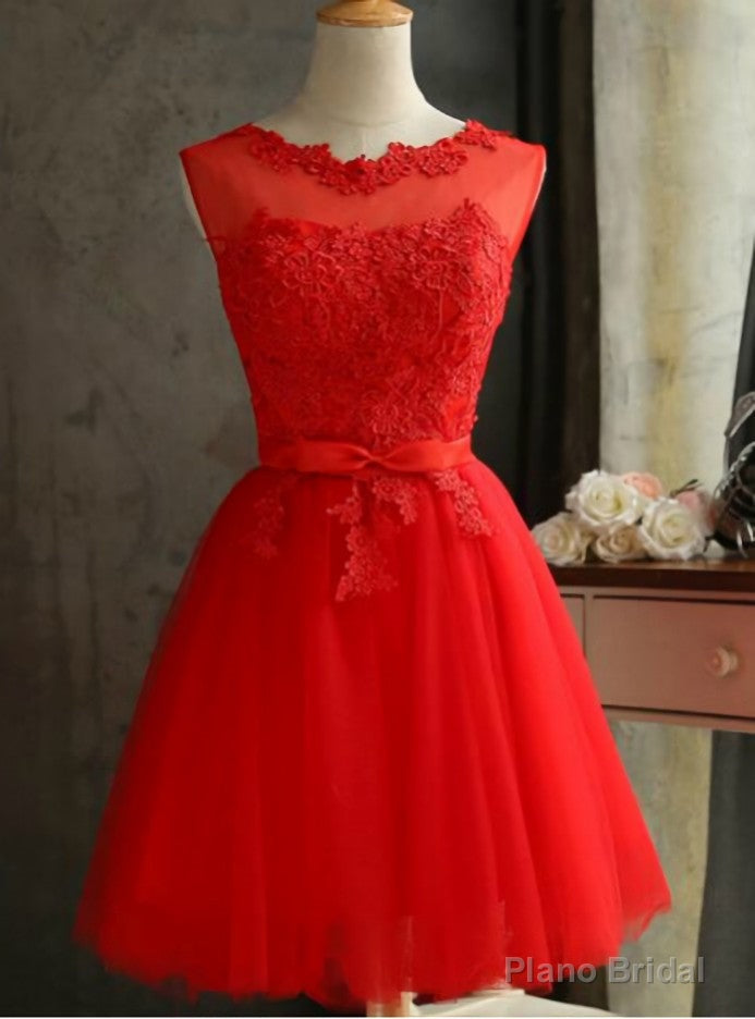 Red Short Bridesmaid Dress Main image