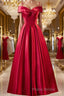 Red Tea Length Formal Prom Dresses, Red Tea Length Formal Bridesmaid Dresses