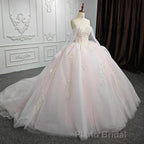 Renata | Blush Ball Gown Lace Strapless Sleeveless Quinceanera Dresses