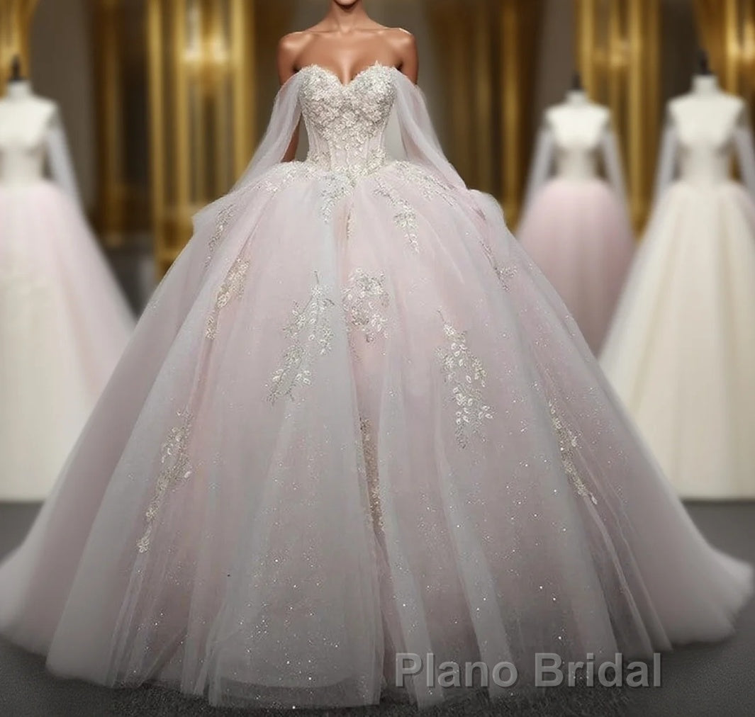 Renata | Blush Ball Gown Lace Strapless Sleeveless Quinceanera Dresses Main image