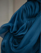 Retro Elegant Navy Blue One-Shoulder Tulle Long Ball Gown Prom Dresses