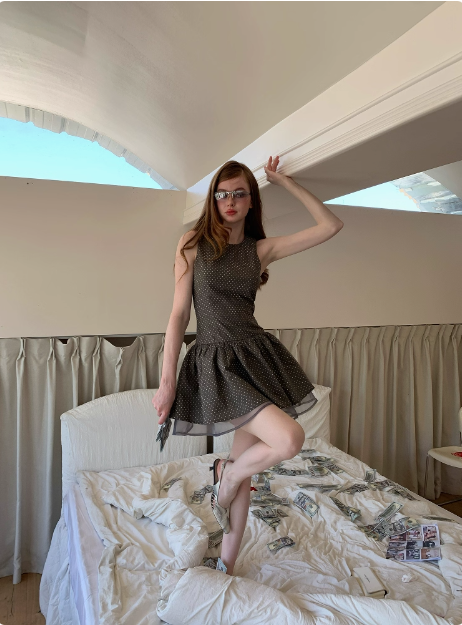 Retro Grey Polka Dot Sleeveless A-Line 17Th Birthday Homecoming Dresses