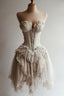 Retro Ivory Lace Dresses Sexy Short Party Dresses Homecoming Dresses