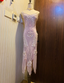 Retro Light Purple Irregular Strap Chiffon Formal Prom Dresses
