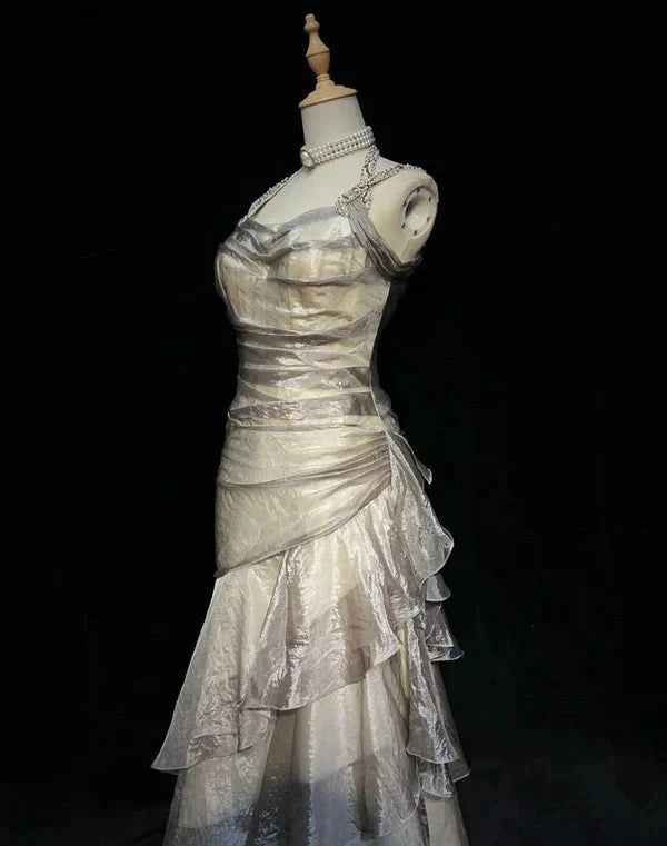 Retro Mermaid Long Formal Prom Dresses New Long Formal Evening Gowns