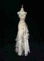 Retro Mermaid Long Formal Prom Dresses New Long Formal Evening Gowns