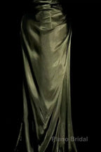 Retro Mermaid Spaghetti Straps Satin Green Long Evening Dresses Formal Prom Dresses