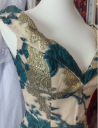 Retro Mermaid V-Neck Jacquard Embroidered Long Formal Prom Dresses
