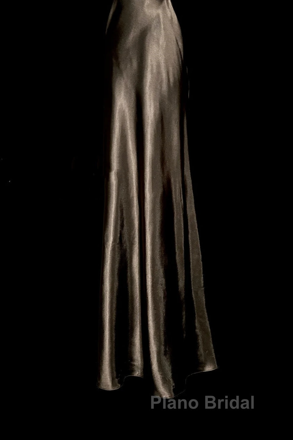 Retro Mermaid V Neckline Chiffon Brown Evening Dresses Formal Prom Dresses