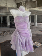 Retro Sheath Spaghetti Straps Short Lilac Cocktail Dresses Birthday Outfits