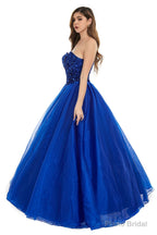 Pink Tulle Sequins Sweetheart Prom Dresses Spaghetti Straps Evening Quinceanera Dresses