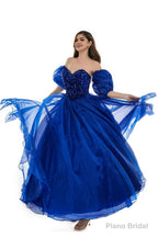 Roayl Blue Tulle Sequins Sweetheart Prom Dresses Spaghetti Straps Evening Quinceanera Dresses