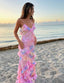 Romantic Spaghetti Straps V Neck Formal Prom Dresses,Charming Formal Evening Dresses