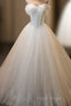 Romantic Tulle Ball Gown Corset Wedding Dresses For Bride Formal Prom Dresses
