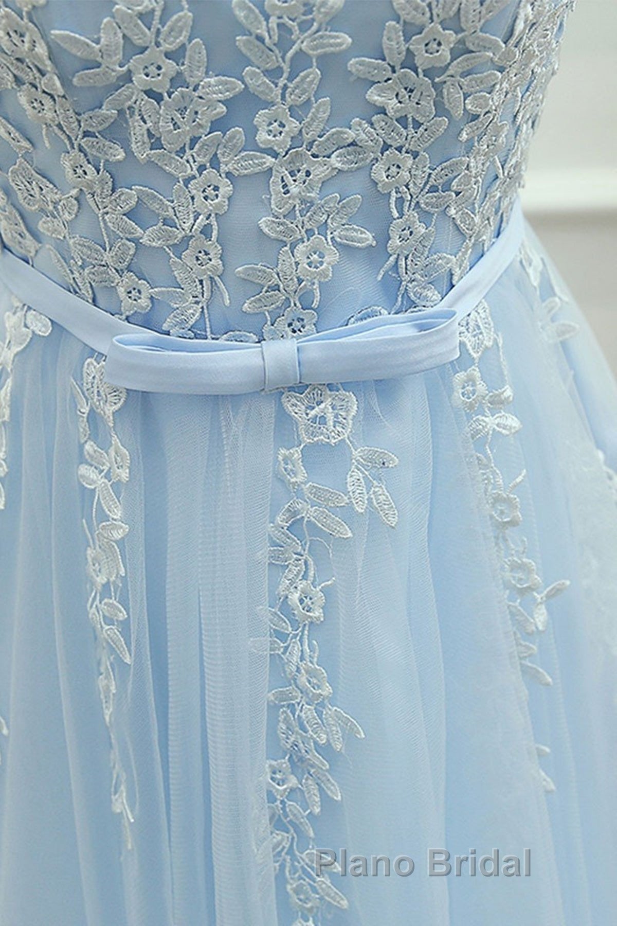 Round Neck Short Blue Lace Formal Prom Dresses, Short Blue Lace Homecoming Graduation Dresses