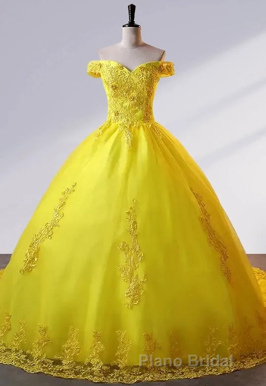 Royal Blue Lace Off the Shoulder Quinceanera Dresses with Flowers