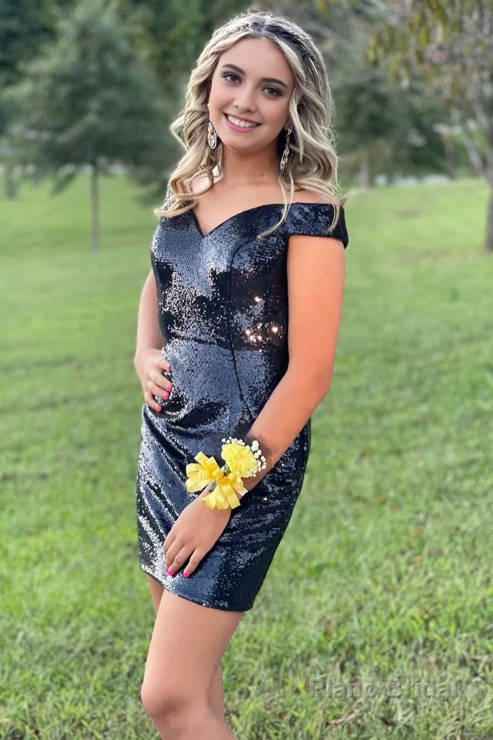 Royal Blue Open Back Sequins Tight Hoco Dress