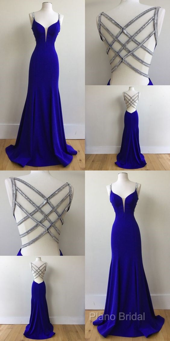 Royal Blue Formal Prom Dresses For Teens, Formal Prom Dresses, Graduation School Party Gown Secondary image