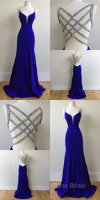 Royal Blue Formal Prom Dresses For Teens, Formal Prom Dresses, Graduation School Party Gown