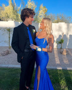 Royal Blue Formal Prom Dresses Long Formal Evening Dresses With Slit